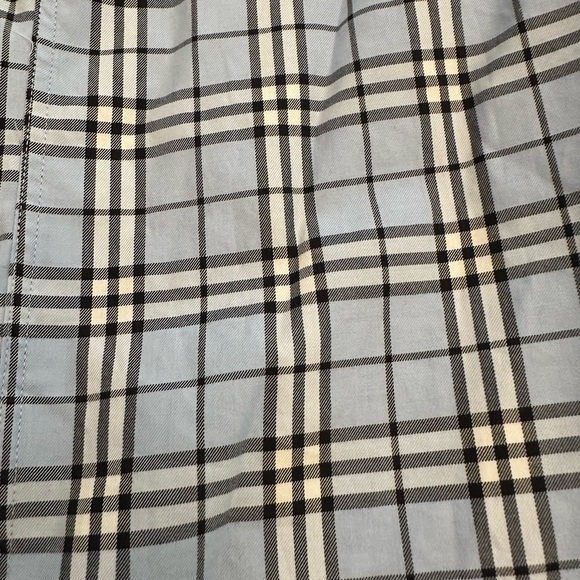 Burberry London Nova Blue Check Button Up Long Sleeve Shirt - Picture 3 of 5